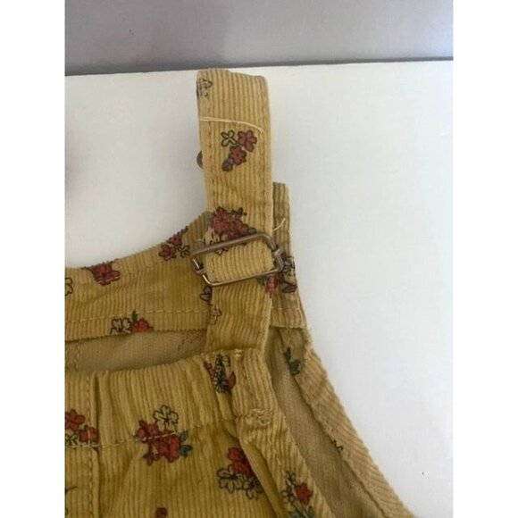 Infant Corduroy Floral  Dress 18M Adjustable Straps  Pockets - Picture 5 of 7